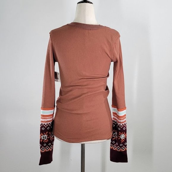 FREE PEOPLE / WTF mikah cuff thermal top Sz S NEW - Picture 7 of 11